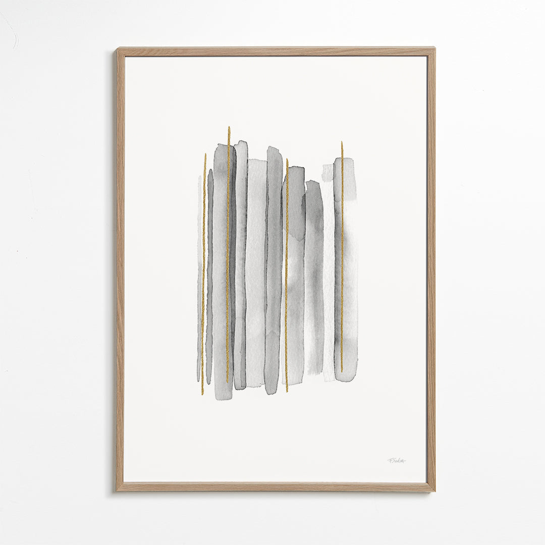 Vertical lines with gold