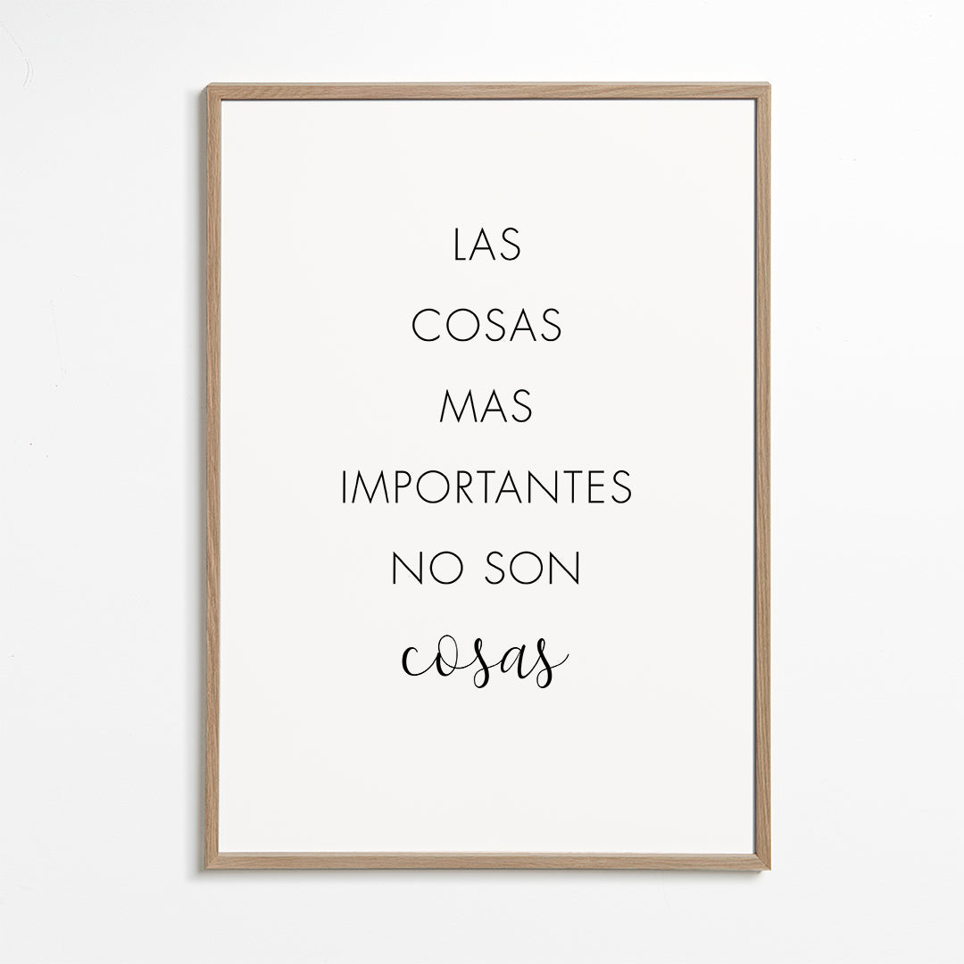 Las Cosas más Importantes no son Cosas