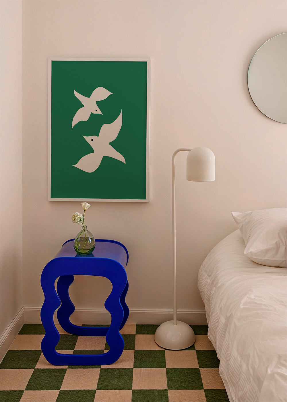 Love birds in green