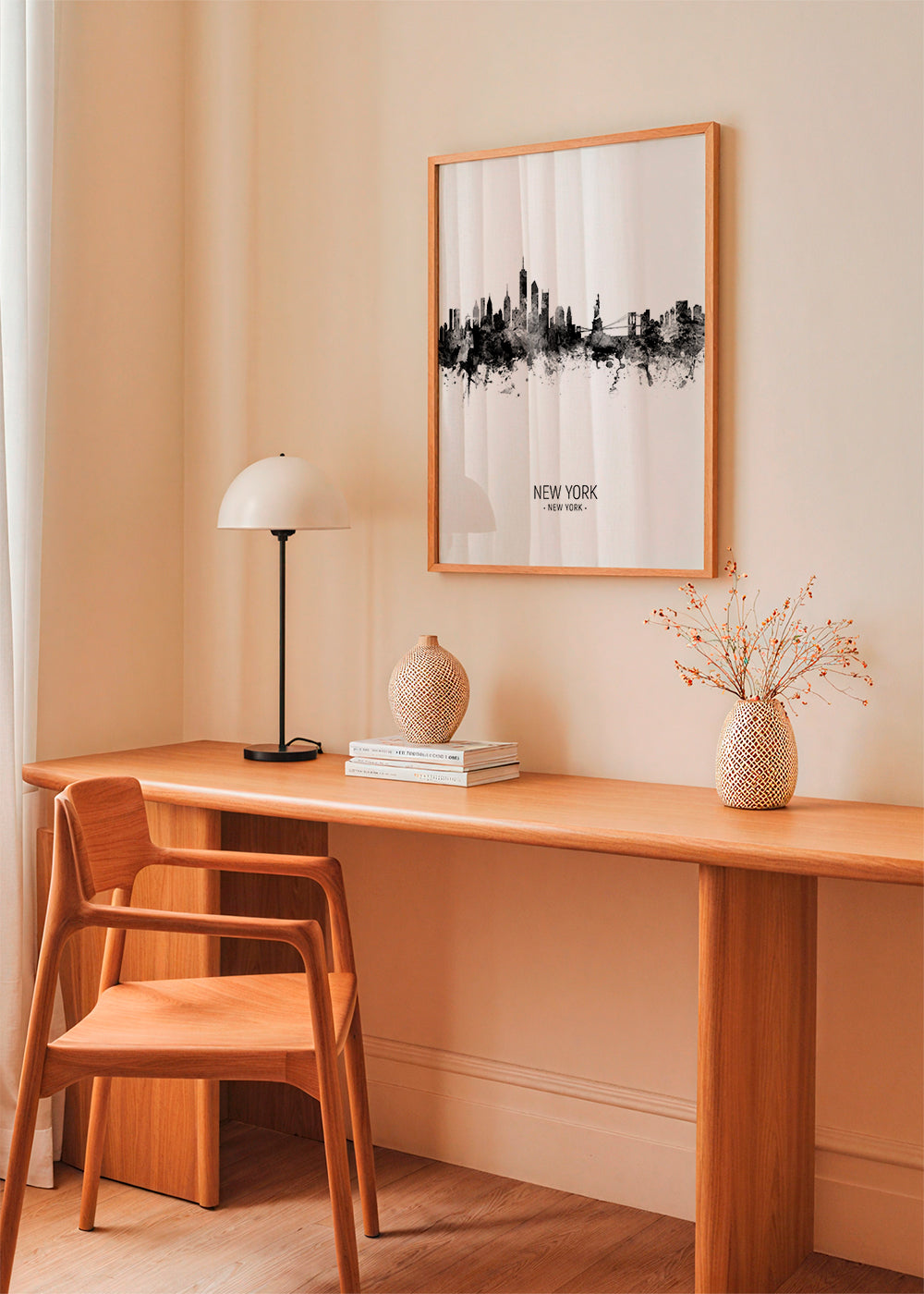 New York Skyline en blanco y negro