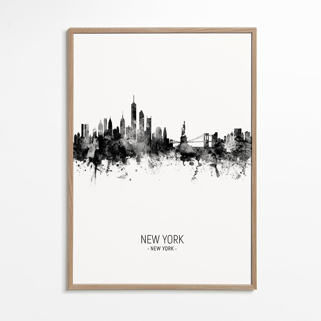 New York Skyline en blanco y negro
