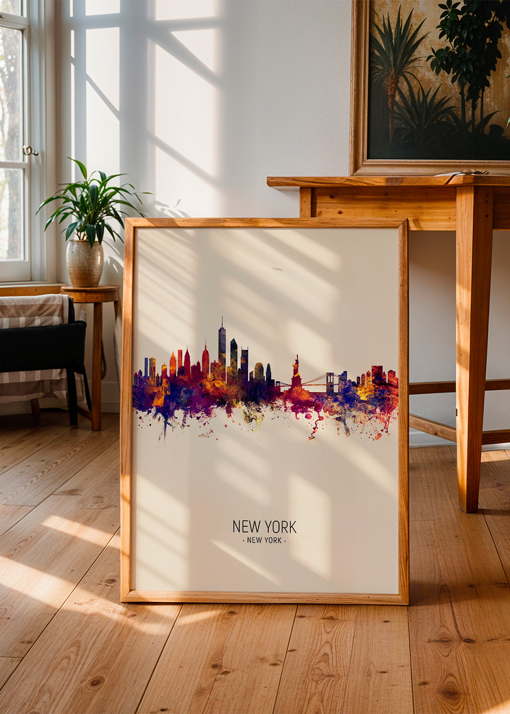 New York Skyline en beige