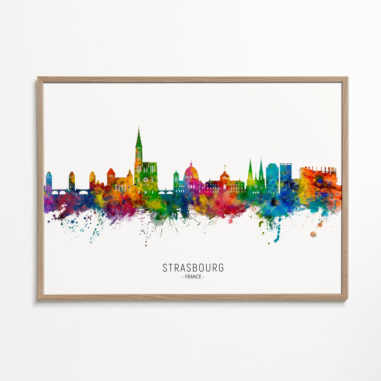 Strasbourg Skyline multicolor