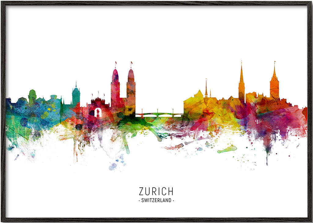 Zurich Skyline multicolor