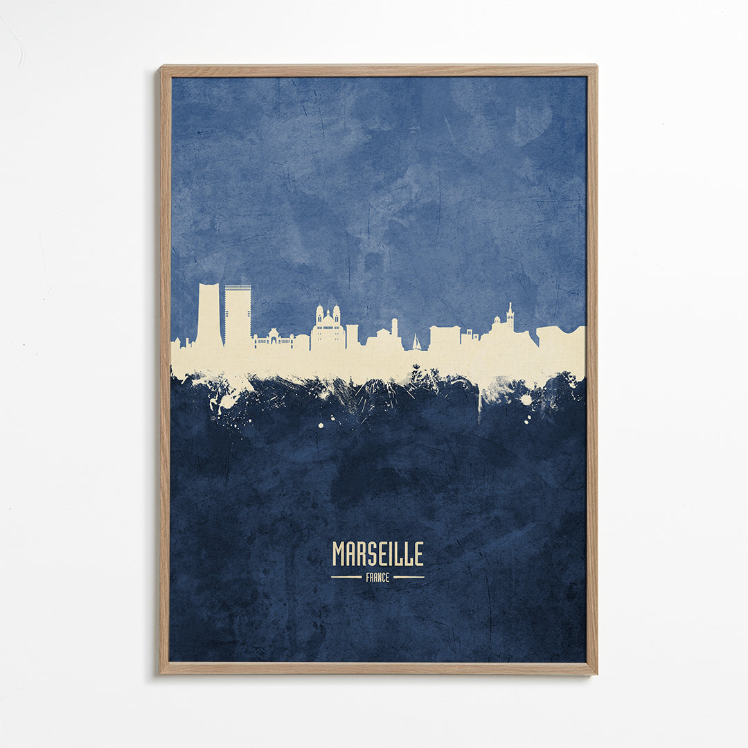 Marseille Skyline azul