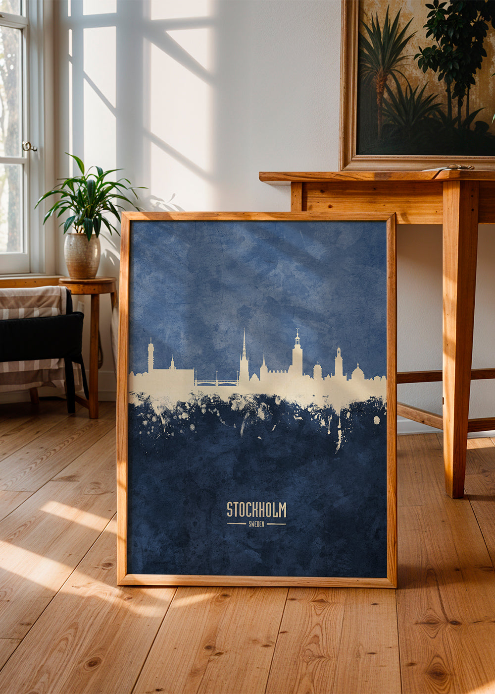 Stockholm Skyline azul