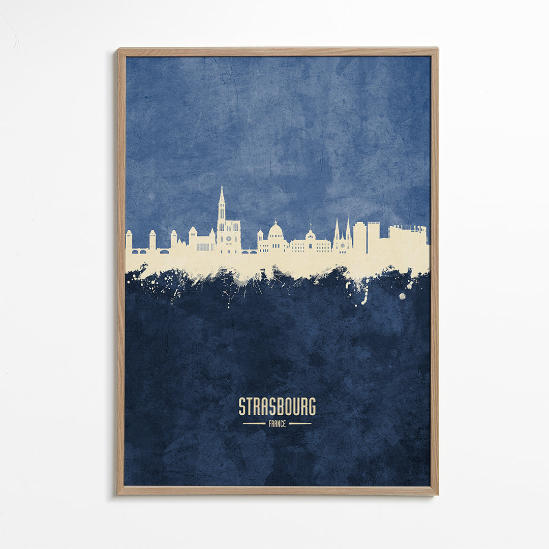 Strasbourg Skyline azul