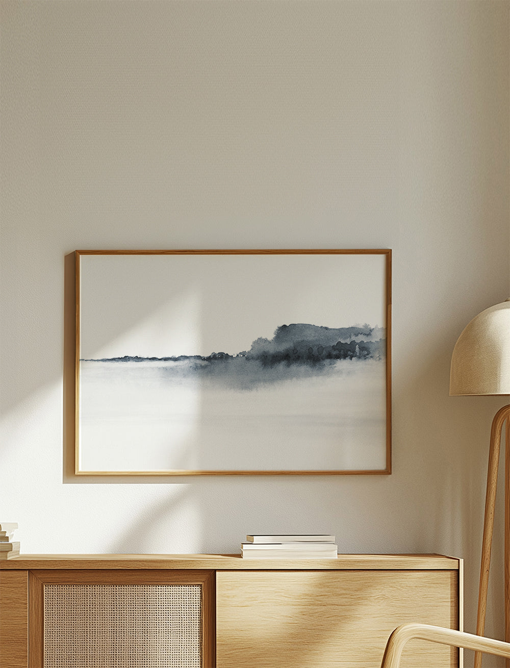 Watercolor landscape N 39 - Bluish gray