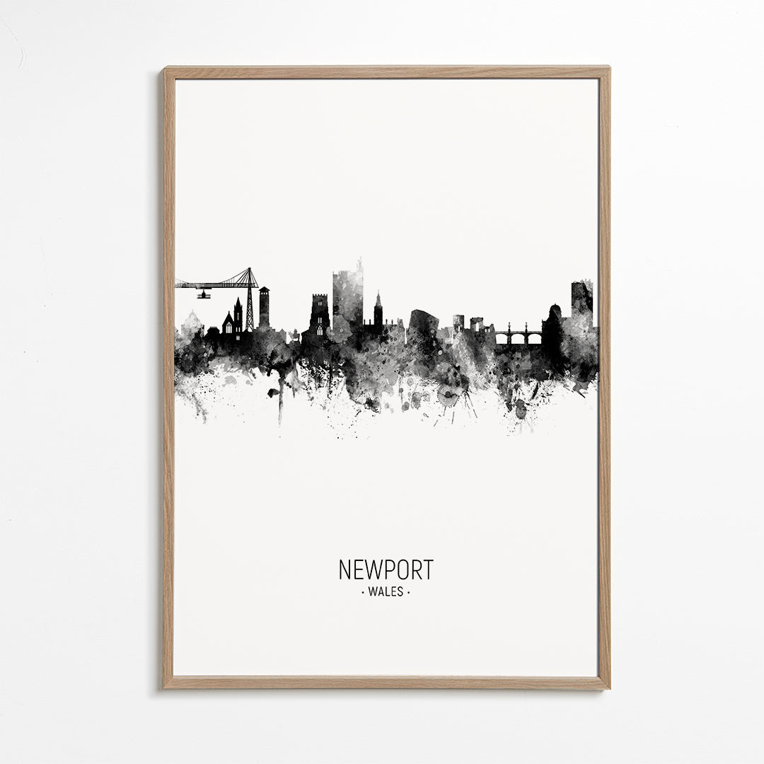Newport Skyline blanco y negro