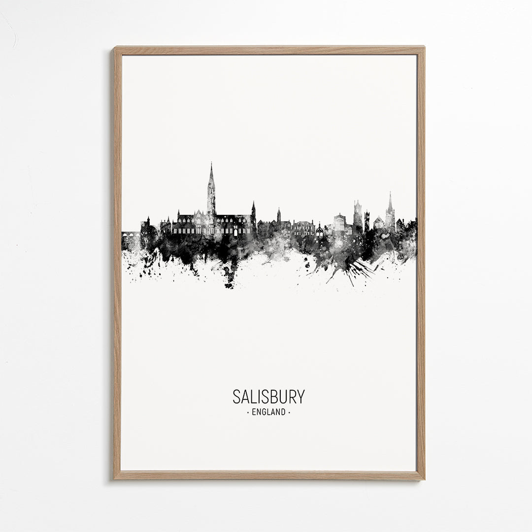 Salisbury Skyline blanco y negro
