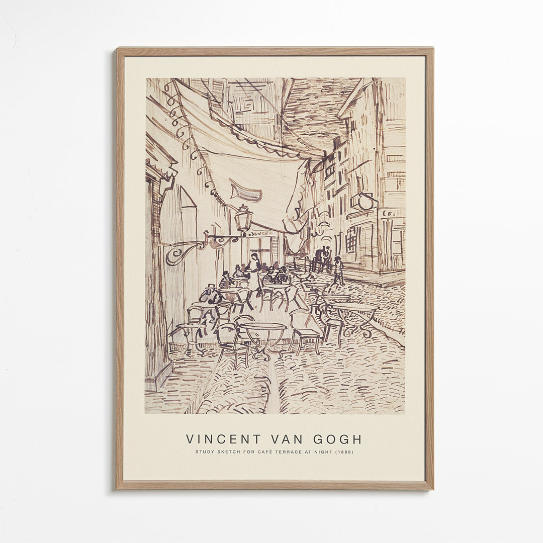 Study Sketch for Café Terrace at Night (Special Edition) - Vincent van Gogh
