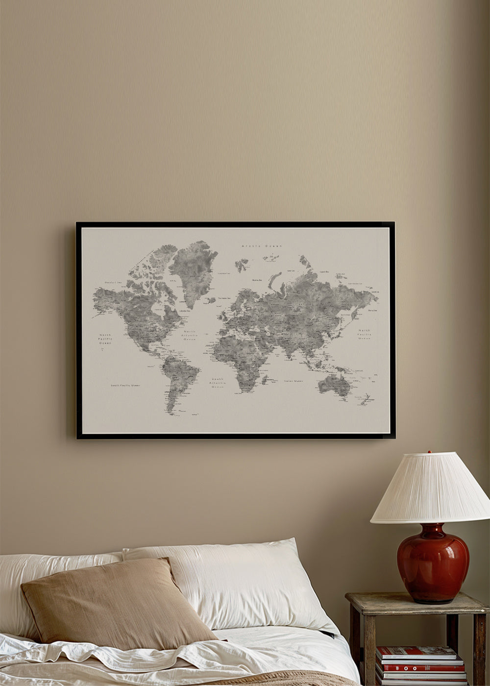 Jimmy detailed world map with cities