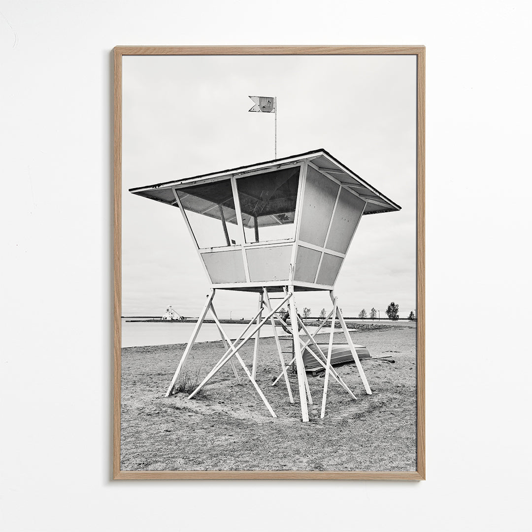 Beach Vintage Baywatch lifeguard Black & White