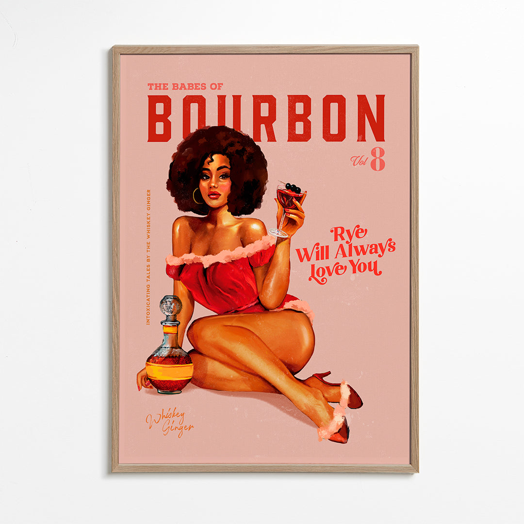 Babes of Bourbon Vol 8 Vintage Pinup Girl With Afro - The Whiskey Ginger