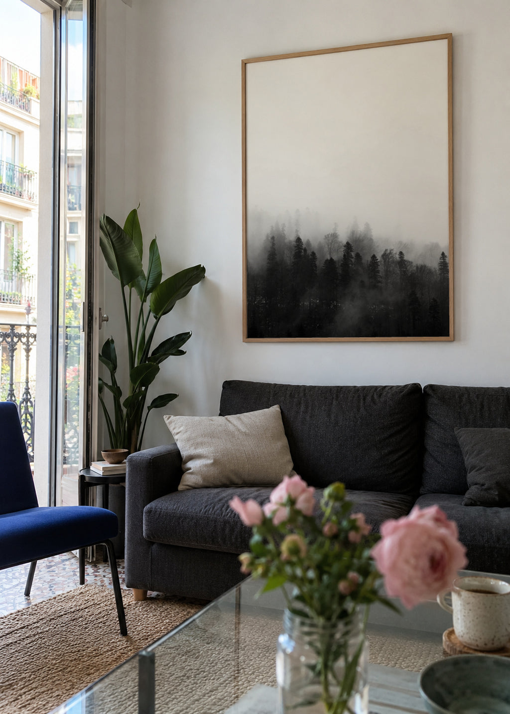 Haunted forest - Framed poster in an interior