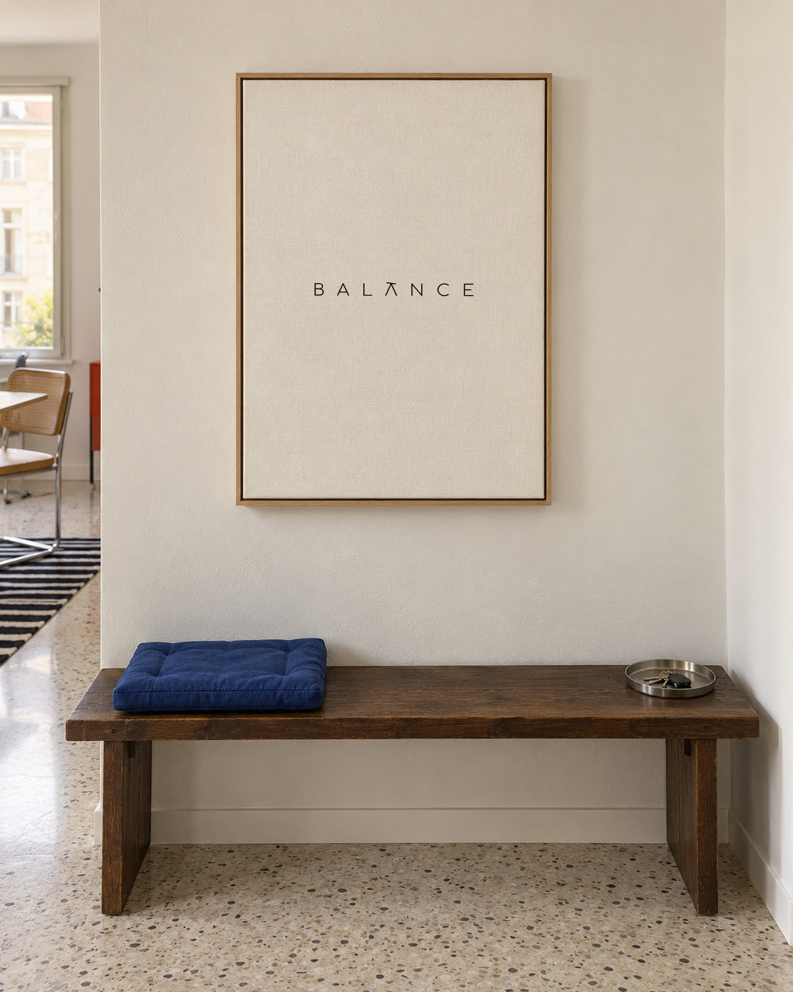 Balance quote - Framed canvas in an interior