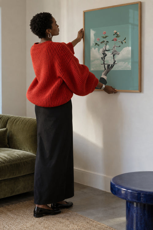 Let's go dancing - Framed poster in an interior