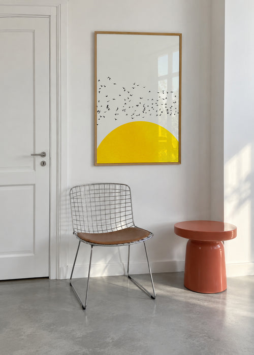 A thousand birds - Framed poster in an interior