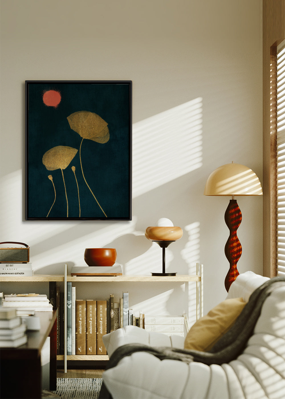 Midnight lovers - Framed canvas in an interior