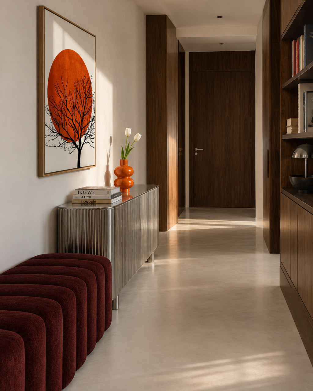 Warm sunset - Framed canvas in an interior