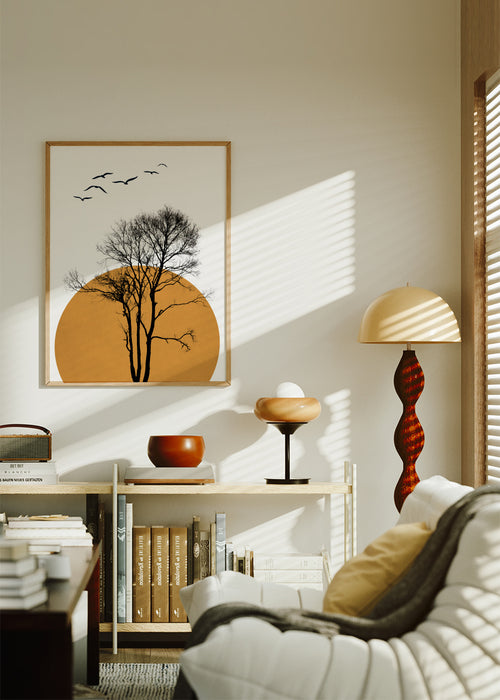 Winter morning - Framed poster in an interior