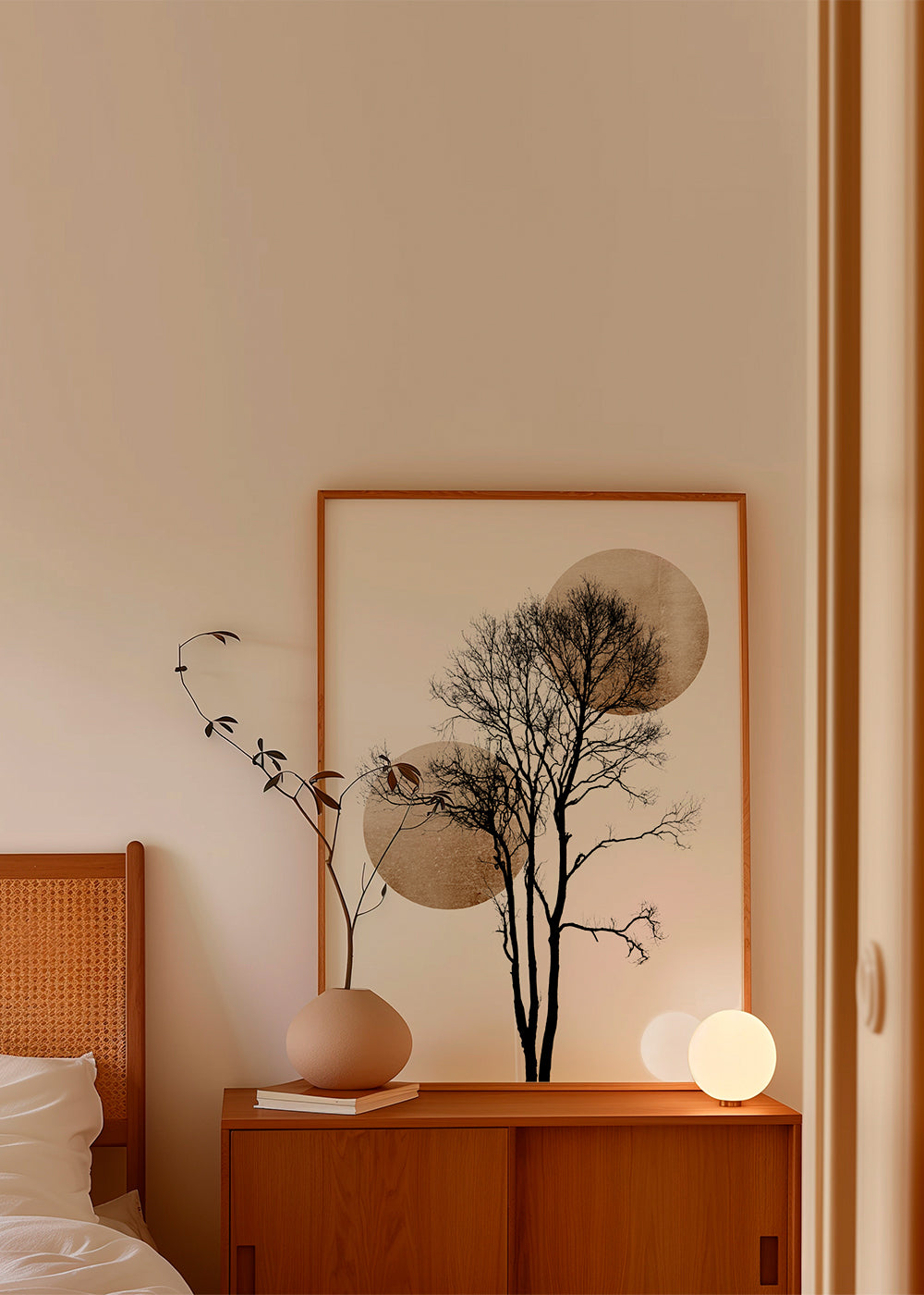 Sun and moon hiding - gold