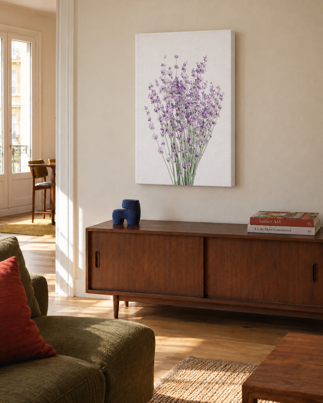Lavender - Unframed canvas in an interior