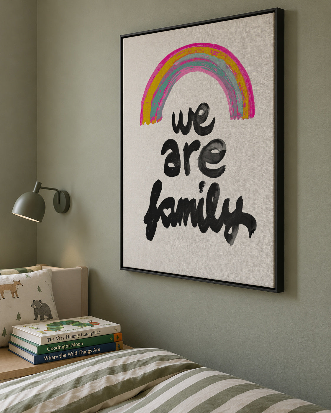 We are family - Framed canvas in an interior