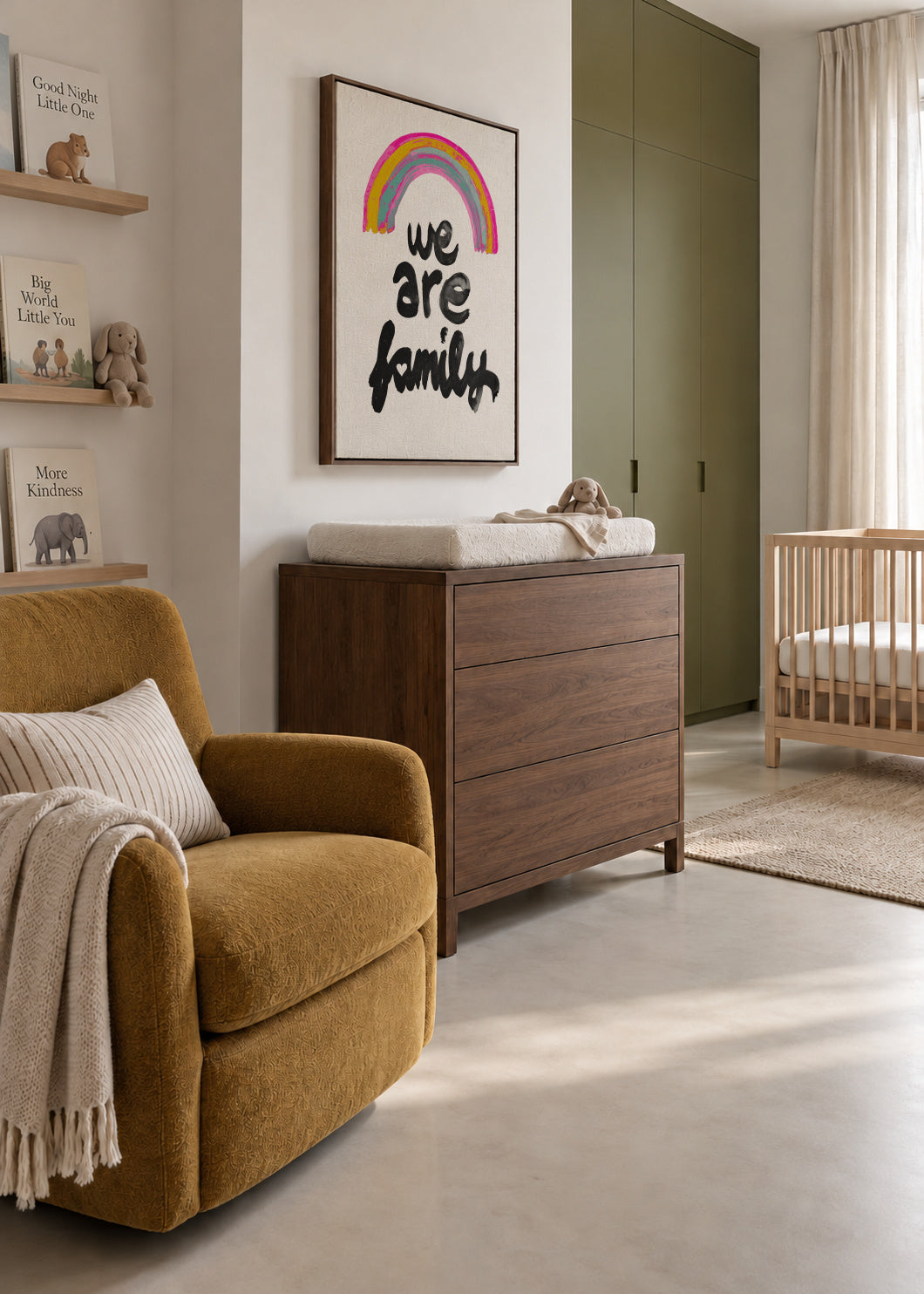 We are family - Framed canvas in an interior