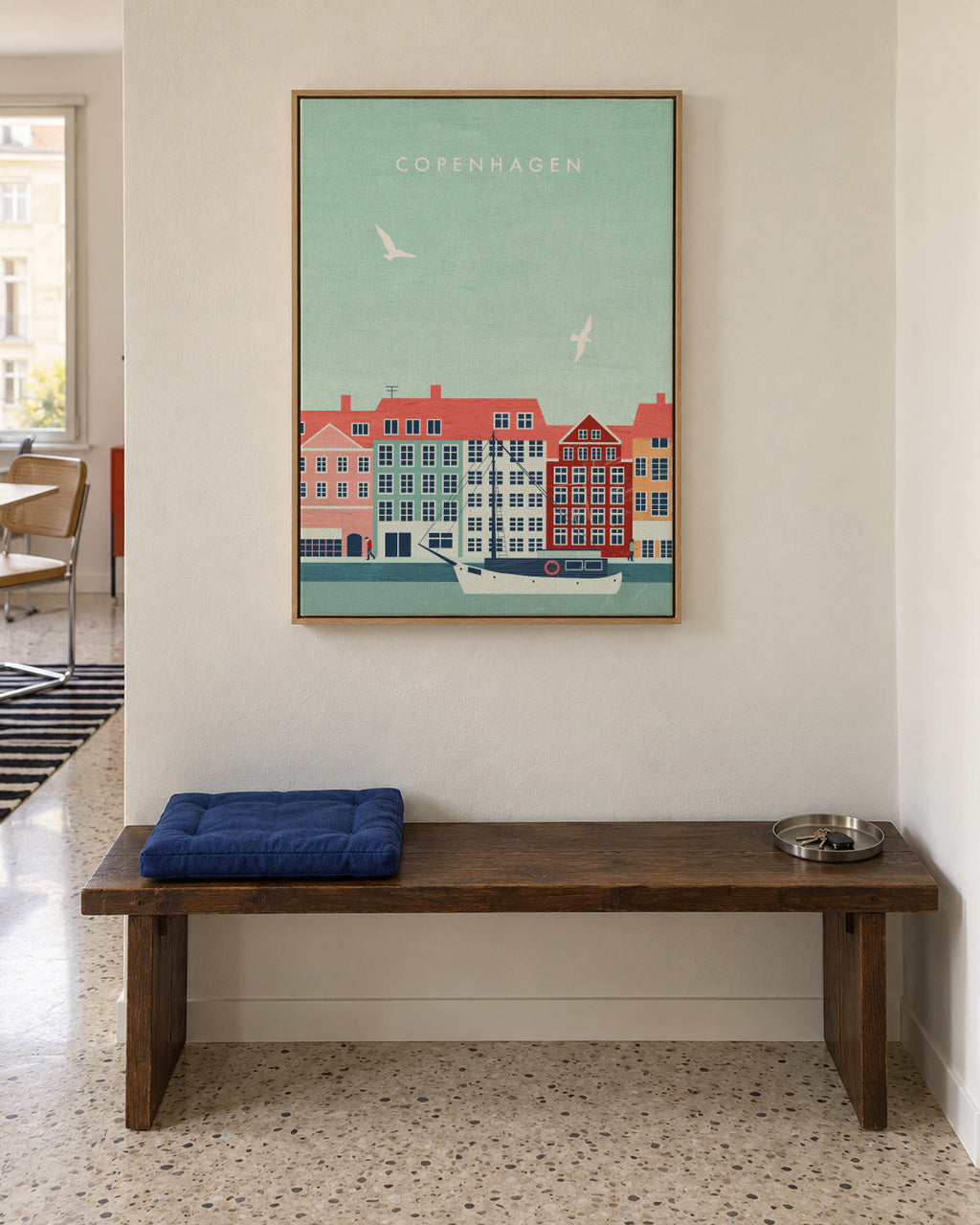 Copenhagen - Framed canvas in an interior