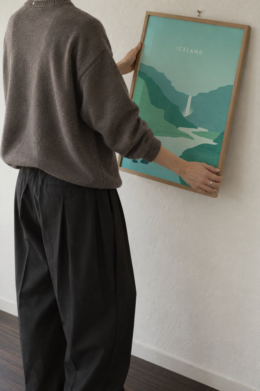 Iceland - Framed poster in an interior