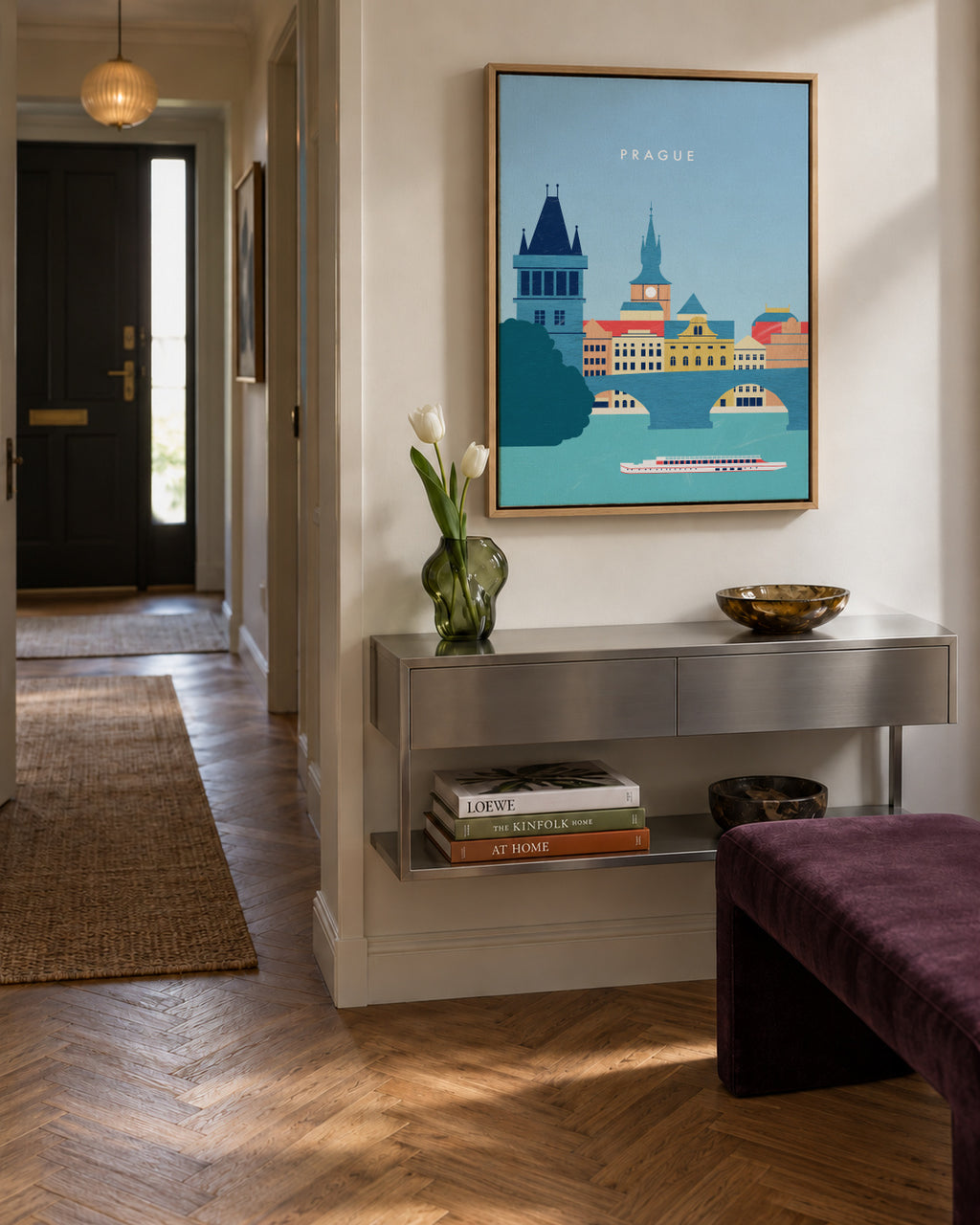Prague - Framed canvas in an interior