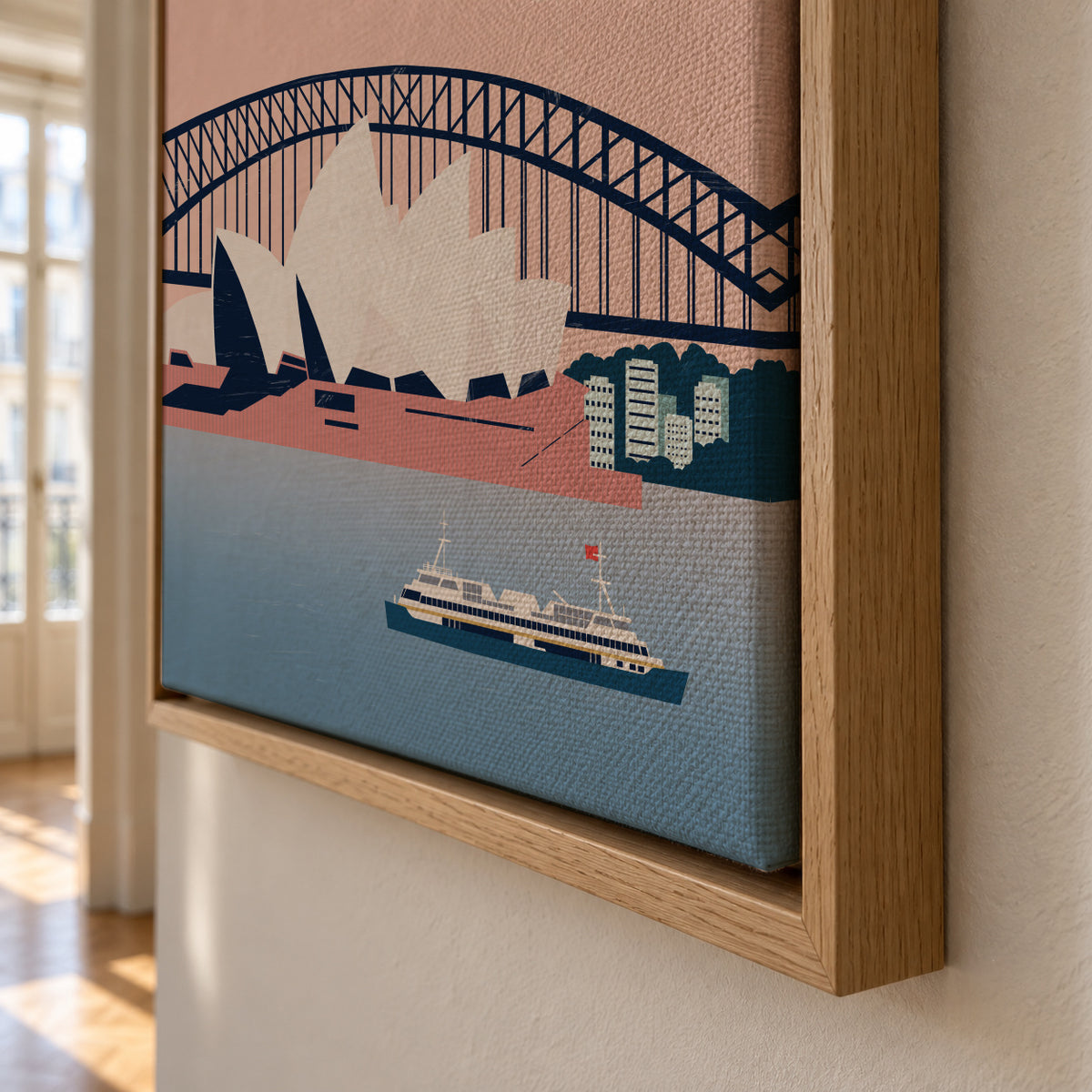 Sydney - Framed canvas detail