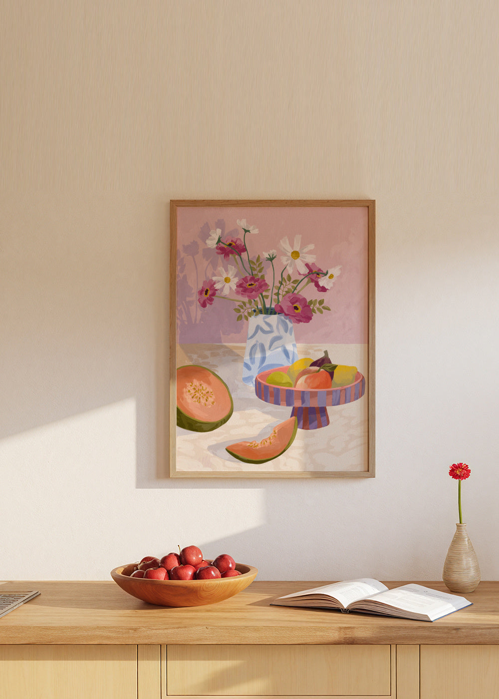 Fruit Break - Framed poster in an interior