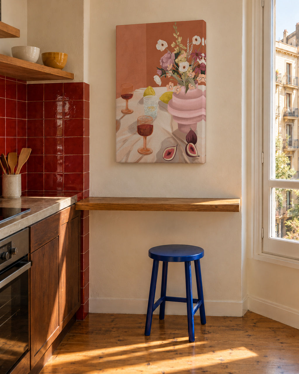 Summer Stories - Unframed canvas in an interior