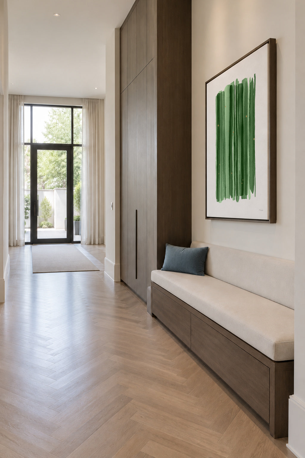 Spring tree textures - Framed canvas in an interior