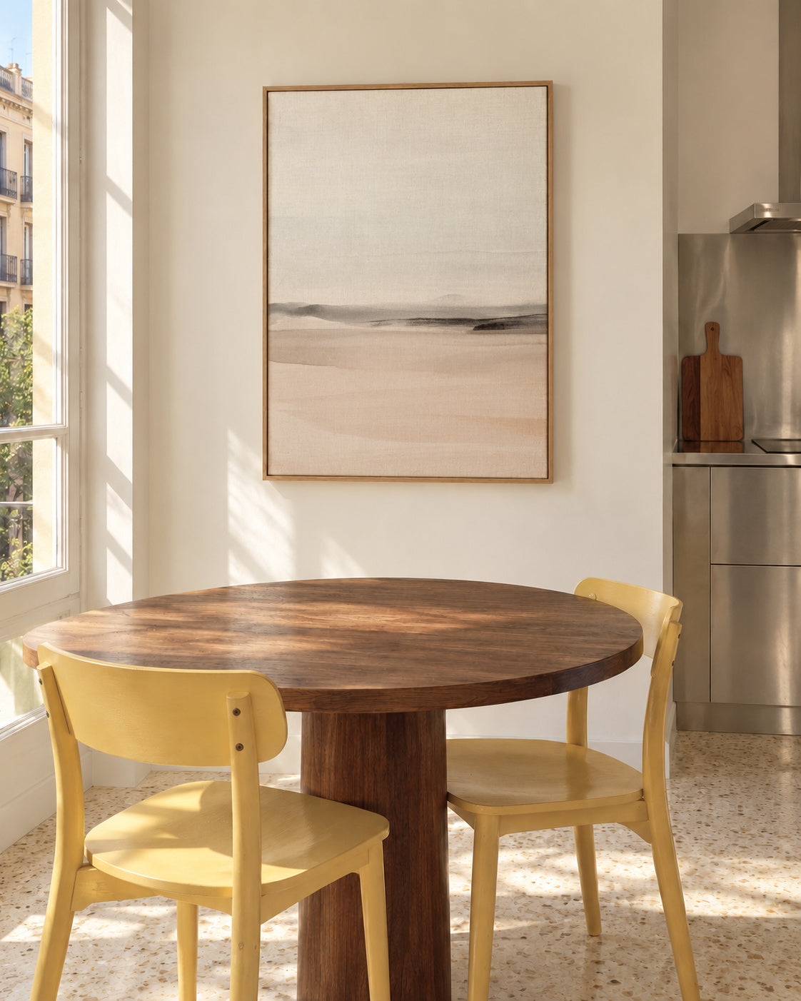 Watercolor Landscape N 19 - Framed canvas in an interior