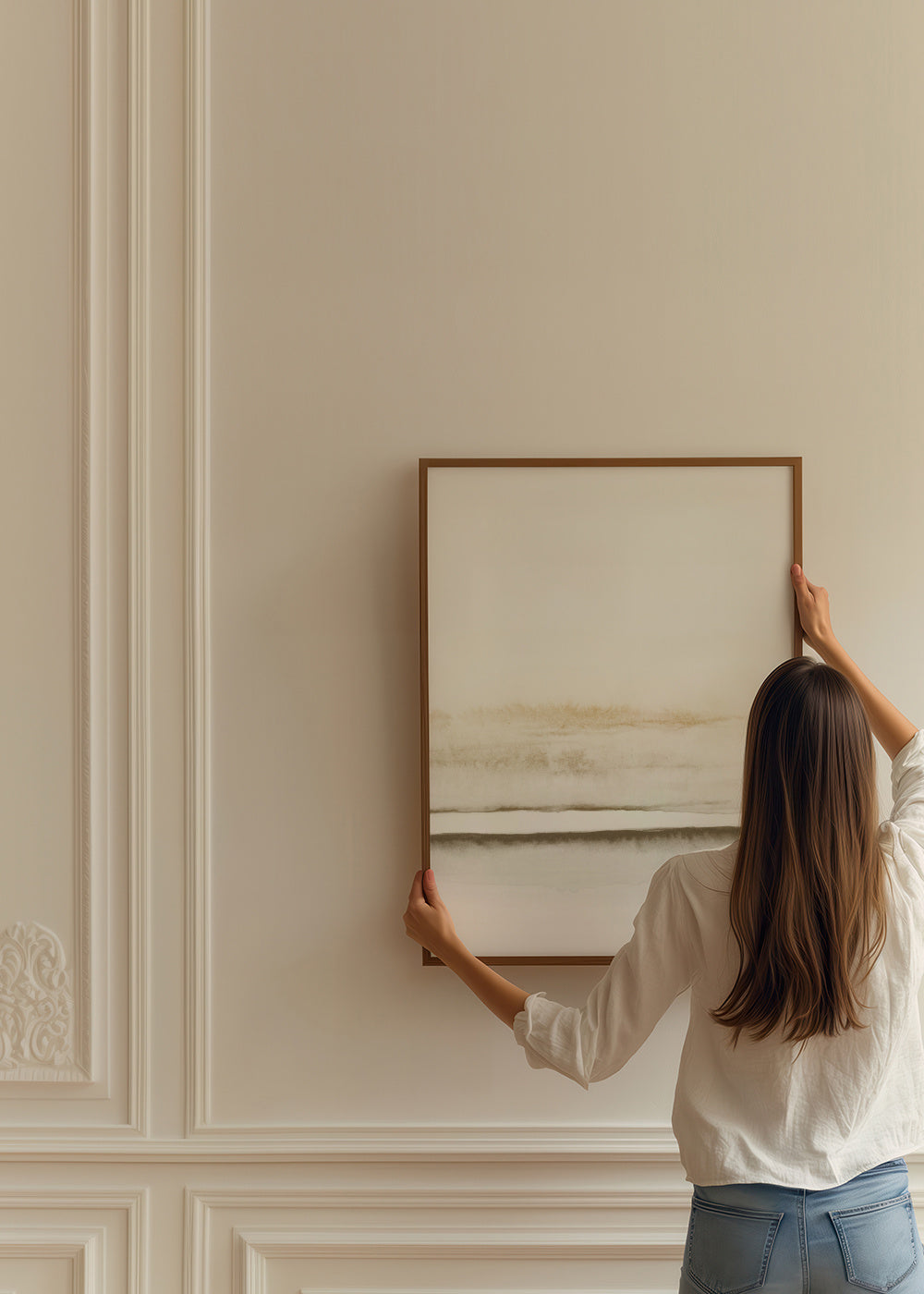 Watercolor Landscape N 37 - Framed poster in an interior