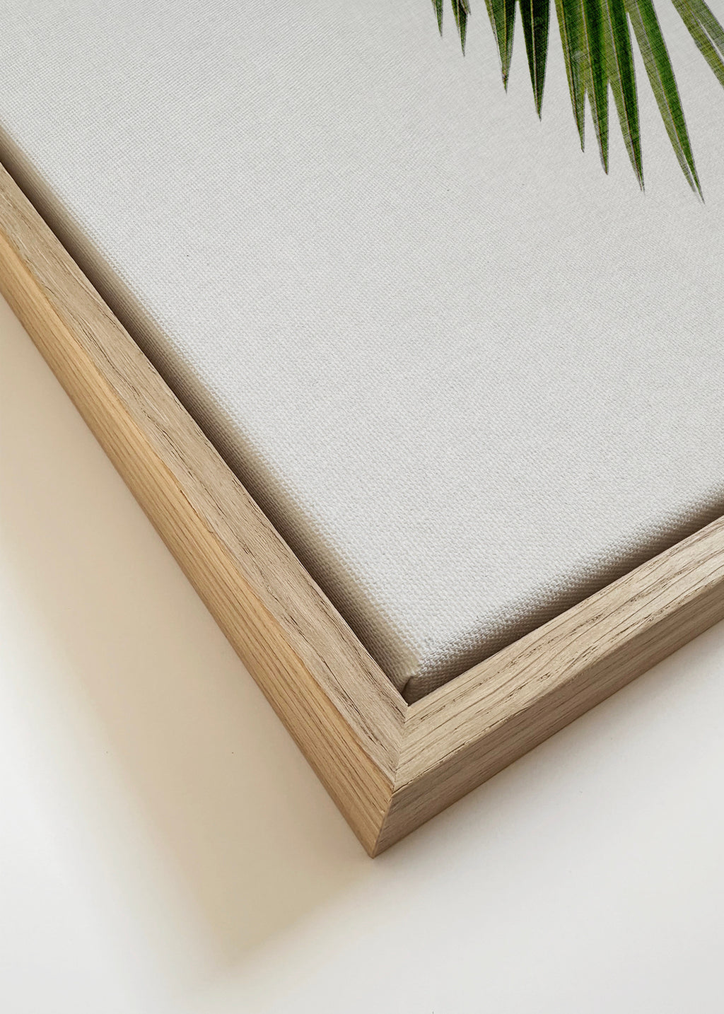 Palm Leaf I - Framed canvas detail
