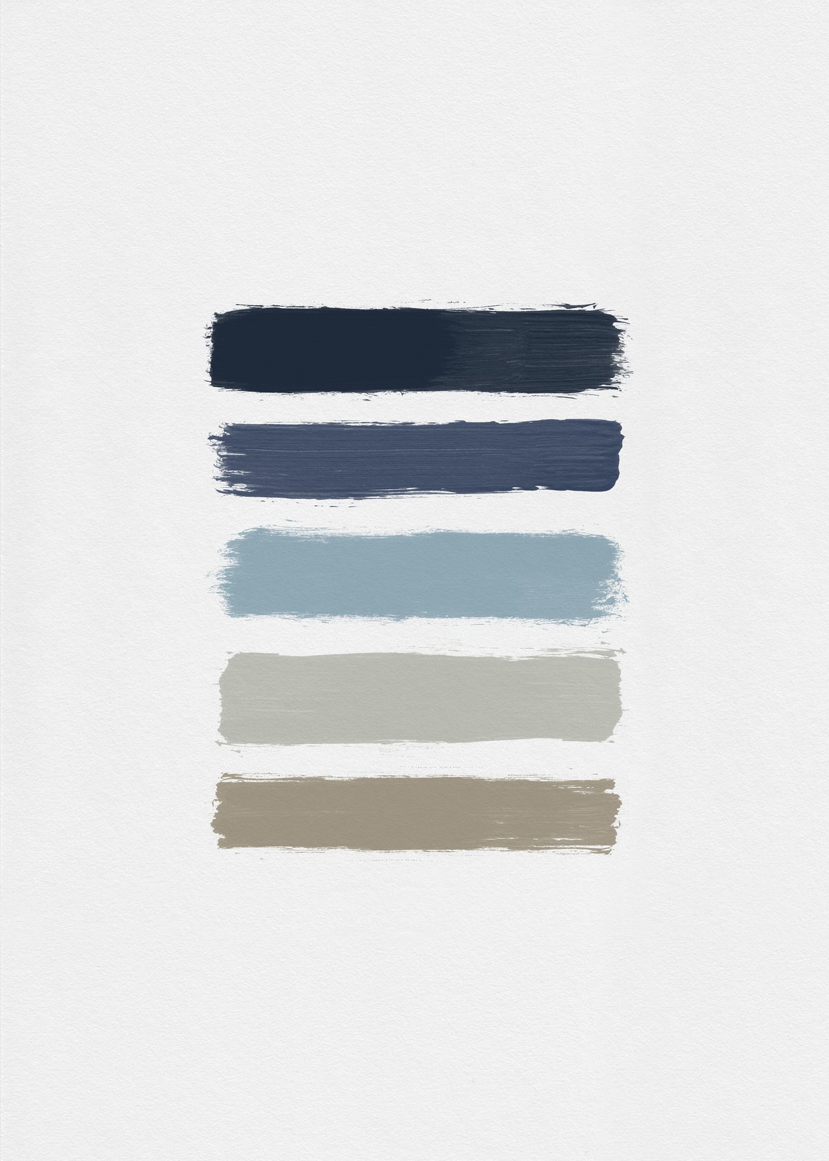 Blue & taupe stripes - Unframed art print