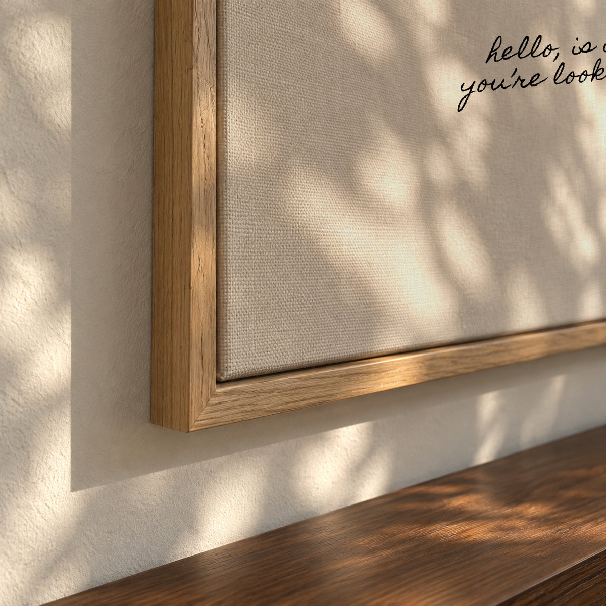 Hello is it tea - Framed canvas detail