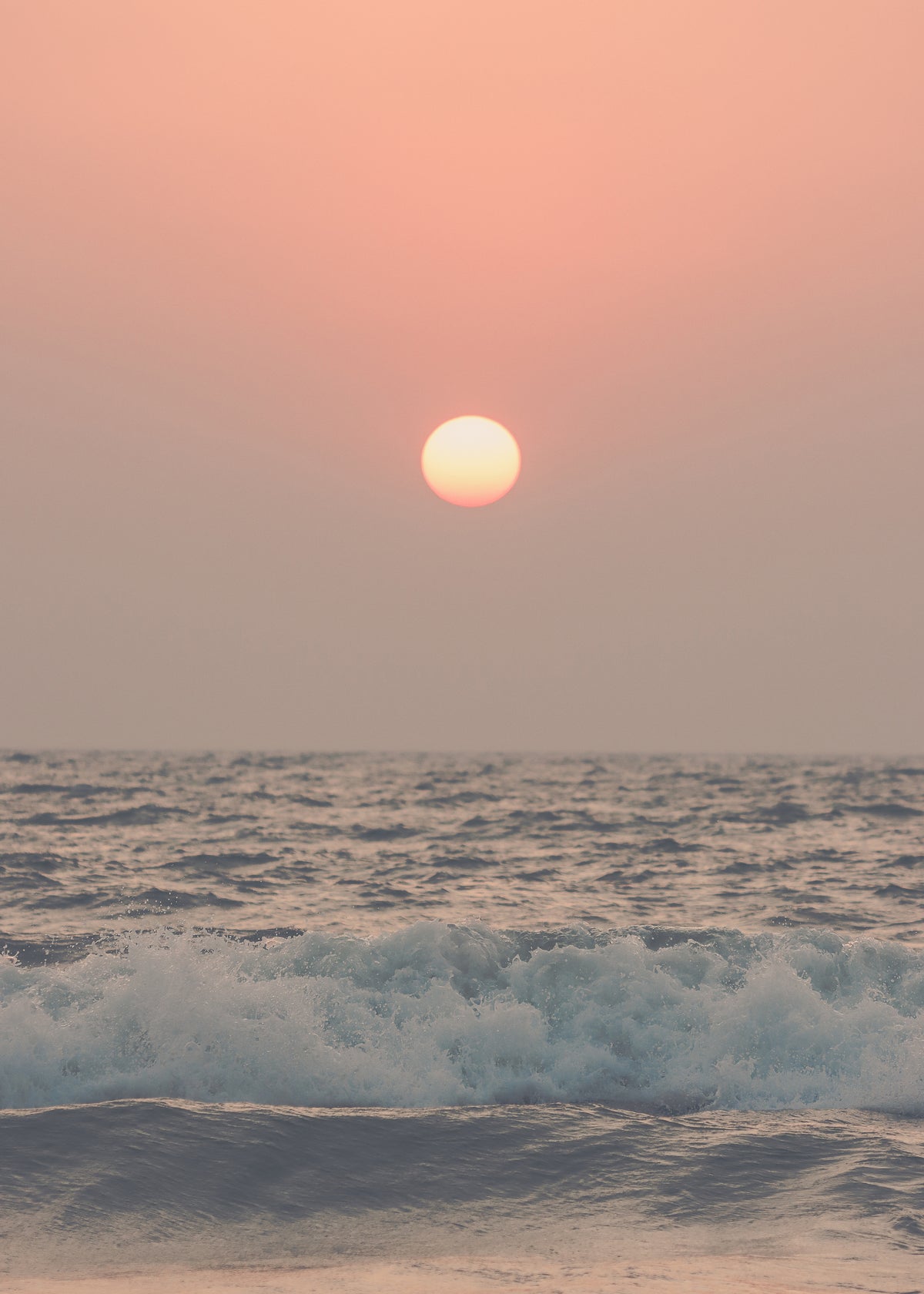 Pink beach sunset - Unframed art print