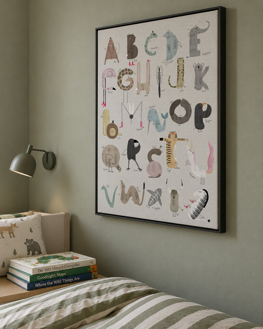 ABC Kids Komplett English - Framed canvas in an interior