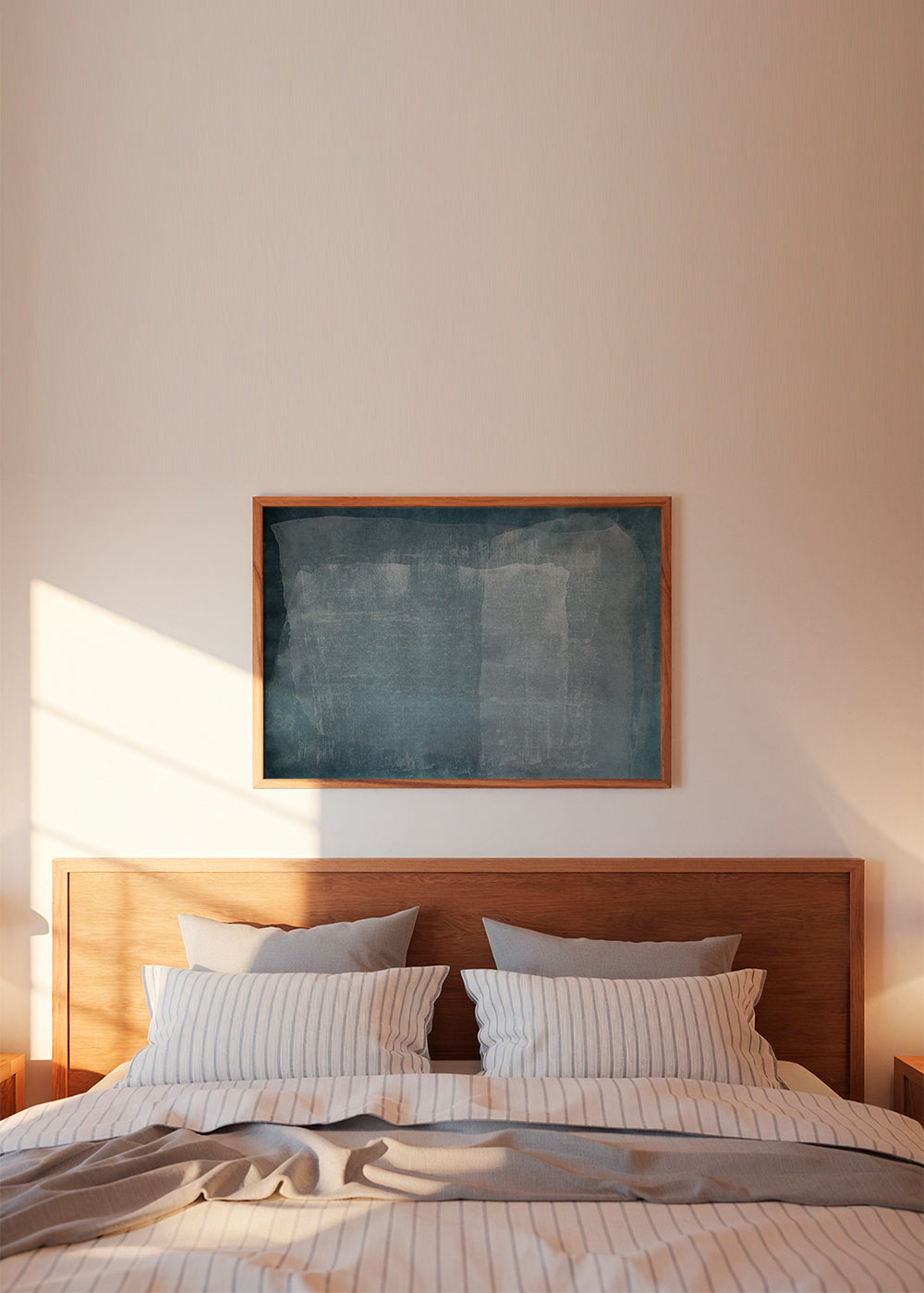 Minimal Abstract Blue Colorfield Painting 05