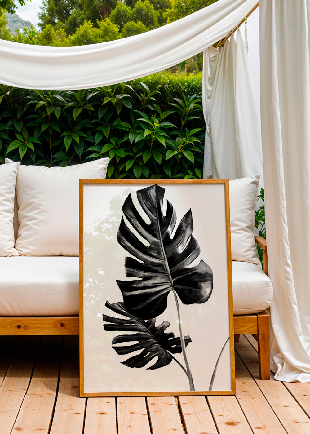 Monstera Black and White 01