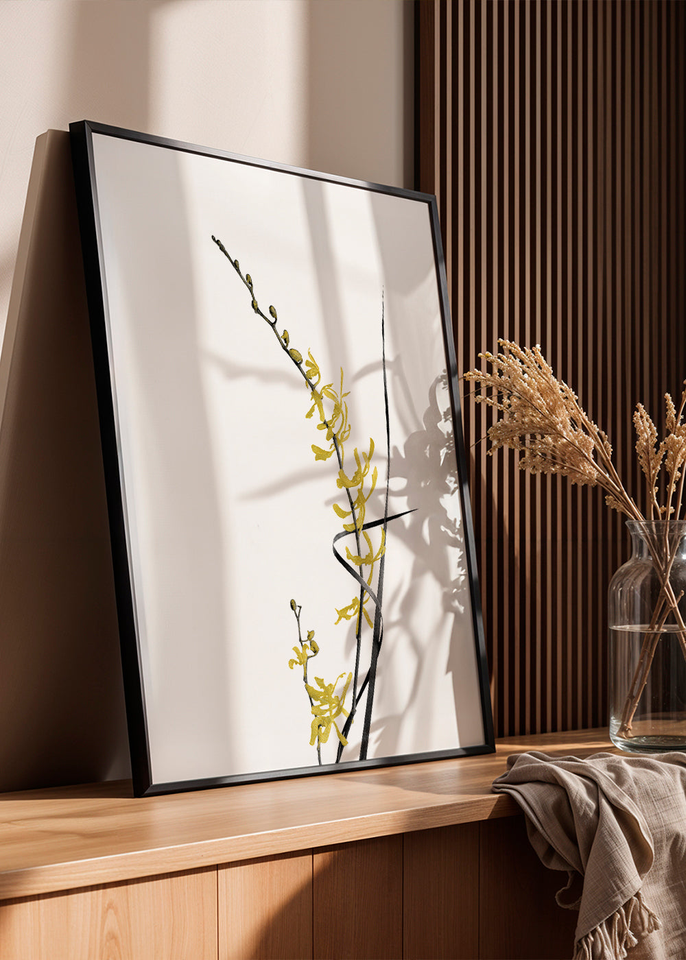 Flower Minimal Black and Gold 06