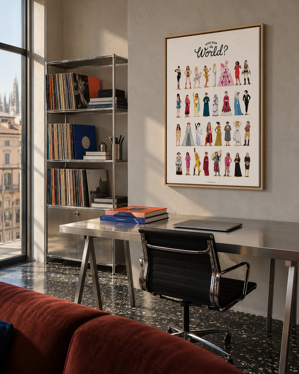 Run the World - Framed canvas in an interior