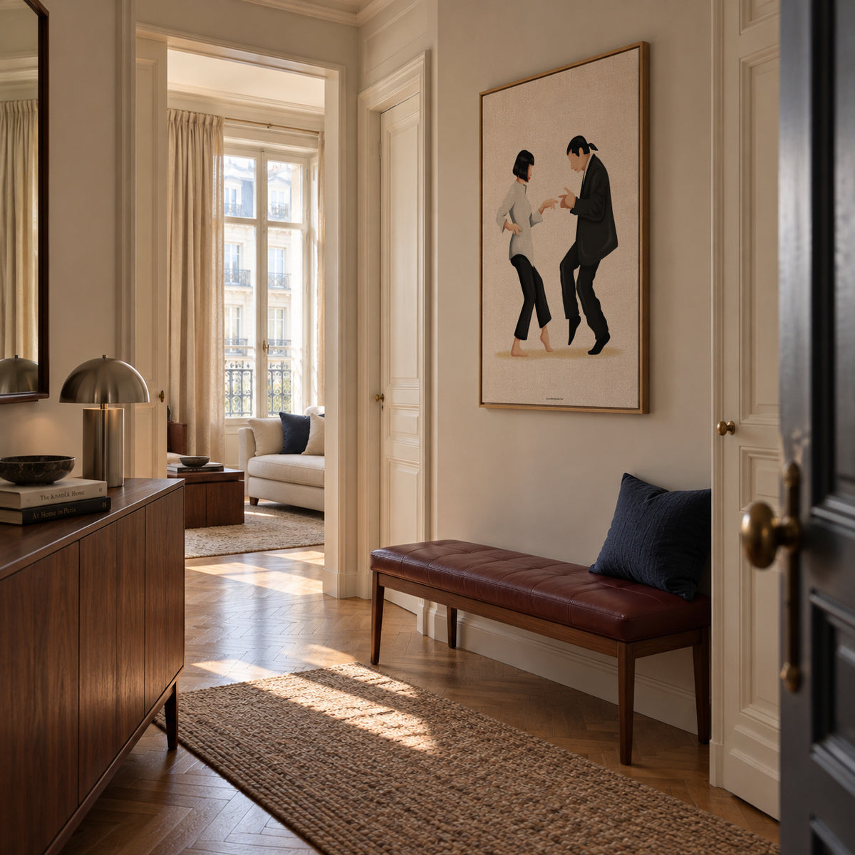 Pulp Fiction dance - Framed canvas in an interior