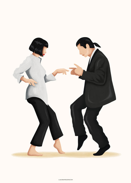 Pulp Fiction dance - Unframed art print