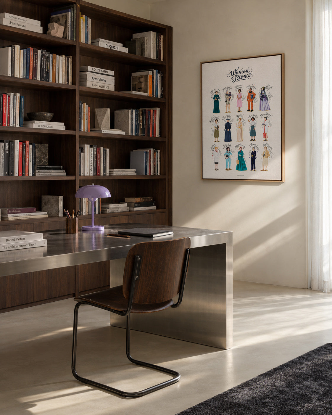 Women of Science - Framed canvas in an interior